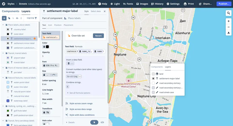 Change your map's label language | Help | Mapbox