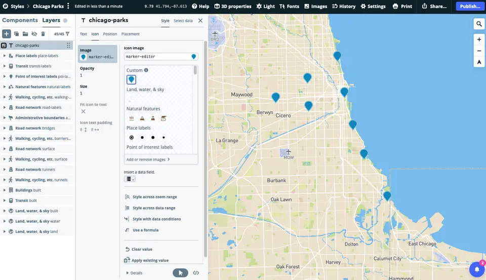 Mapbox Symbol Layer Example Add Points To A Web Map, Part 2: Create A Map Style | Help | Mapbox