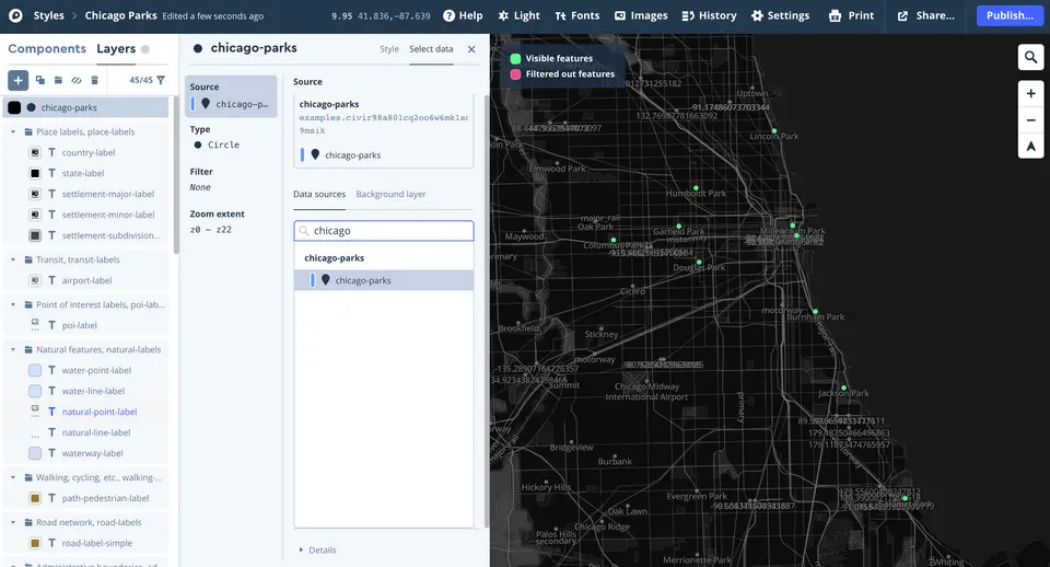 Mapbox Symbol Layer Example Add Points To A Web Map, Part 2: Create A Map Style | Help | Mapbox