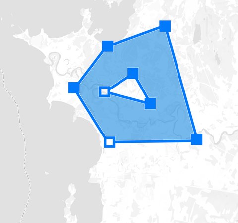Example of a Polygon with a hole in GeoJSON
