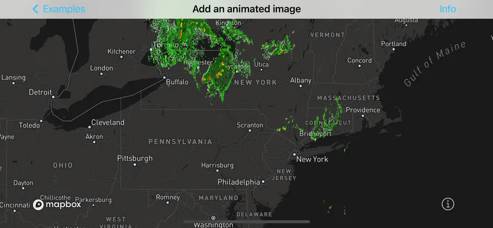 Add animated weather data | Maps SDK | iOS | Mapbox